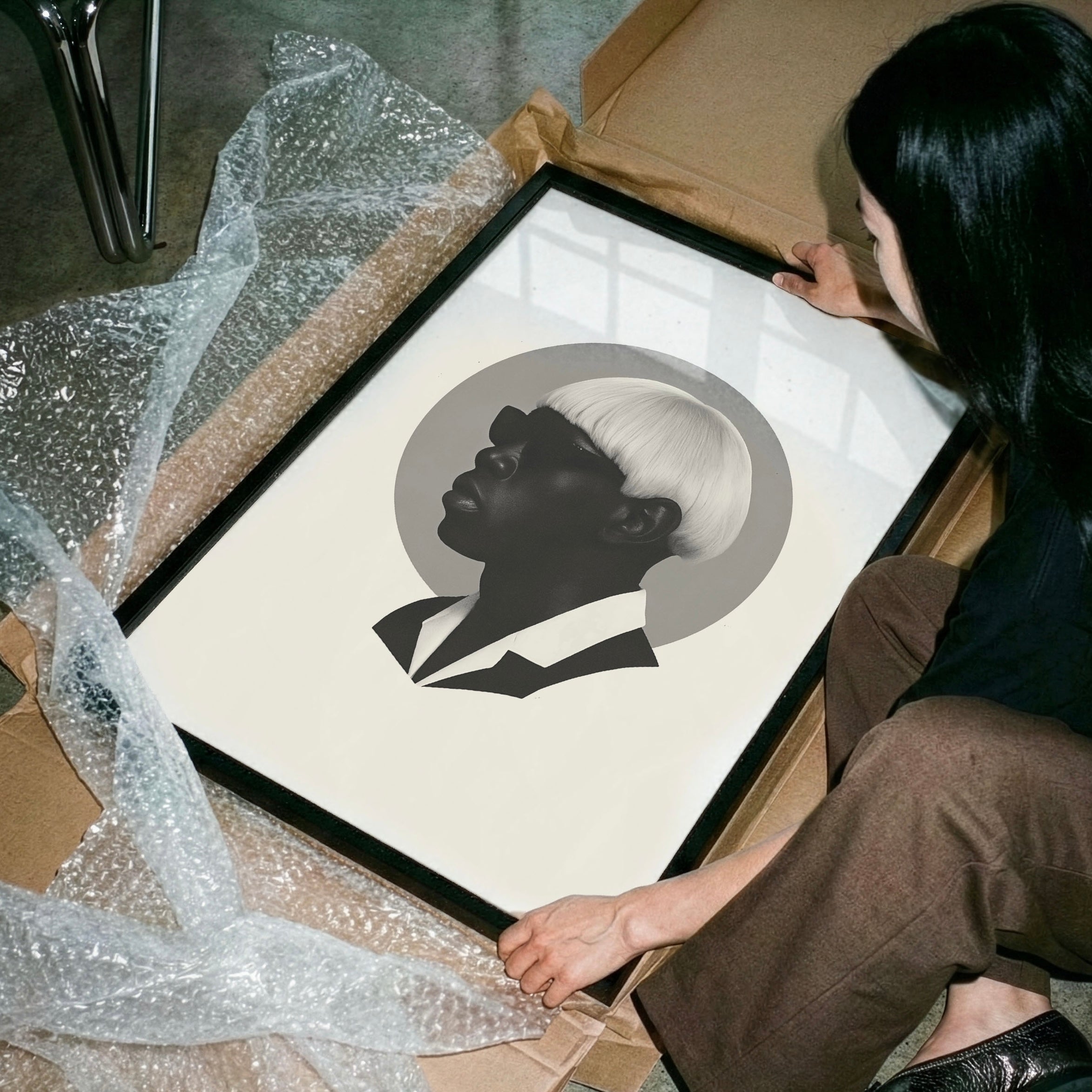 Male Artist Headshot Digital Poster